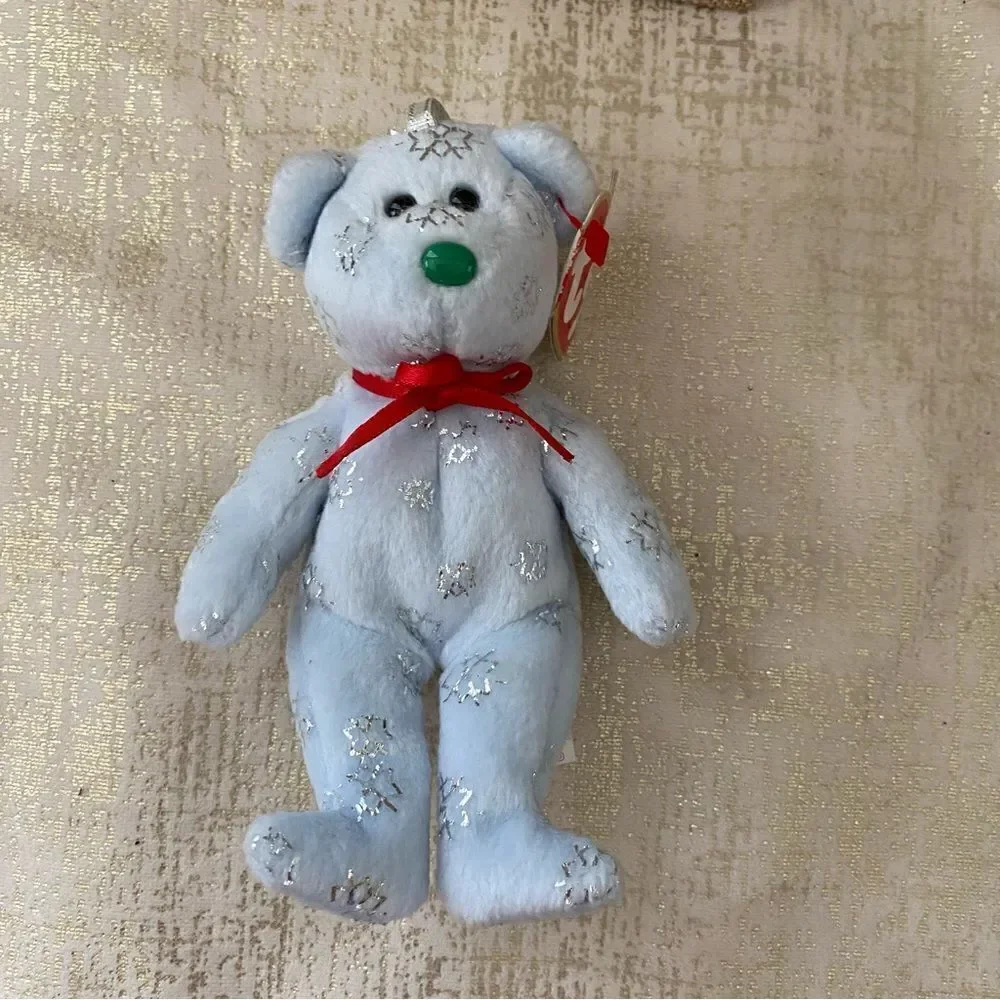TY Jingle Beanie Bear, No Boundaries Floral Wristlet & Heart Earring Set - NWT